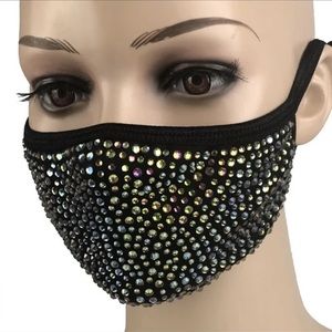 Rhinestone Bling Crystal Face Mask